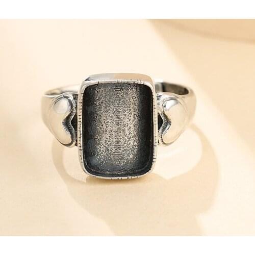 9*13mm 925 STERLING SILVER Semi Mount Bases Blanks base blank Pad rings ring Setting set jewelry gift A5498