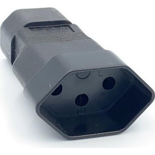 IEC320 C14 TO Switzerland IEC 320 C14 to European Switzerland socket Swiss 3Pin male to Female Power Adapter Rated 10A