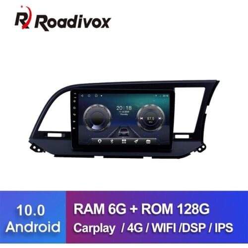9" Android 10.0 RAM 4G ROM 64G Car DVD For HYUNDAI ELANTRA RHD 2016-2010 Car Radio Multimedia Player GPS Navigation System Head