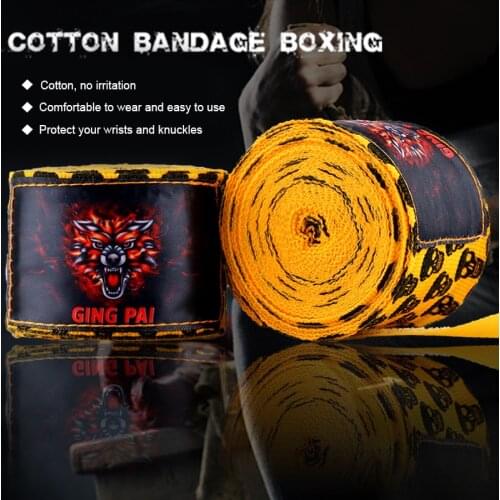 GINGPAI Men Women Children Boxing Hand Wraps 2pcs/pack MMA Muay Thai Training Bandages 5M length 5cm width Combat Protect Sports