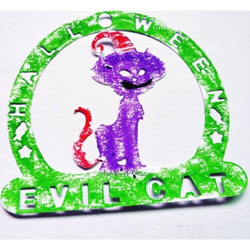 Evil Civet Cat Cutting Dies DIY Metal Stencils Decoration Scrapbook Album Gift Present Knife Mold Craft Dies Creative Knife Mold