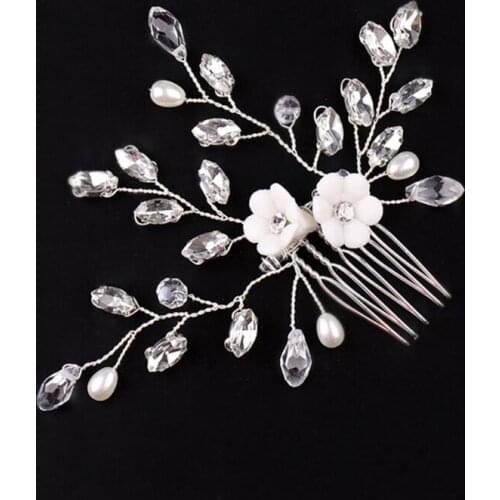 Bride Comb Women Flower Jewelry Handmade Accessories Wedding Elegant Headpieces