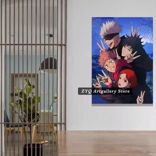 Canvas Anime Sukuna Jujutsu Kaisen Pictures Home Manga Decoration Paintings Poster HD Prints Wall Art Modular Living Room