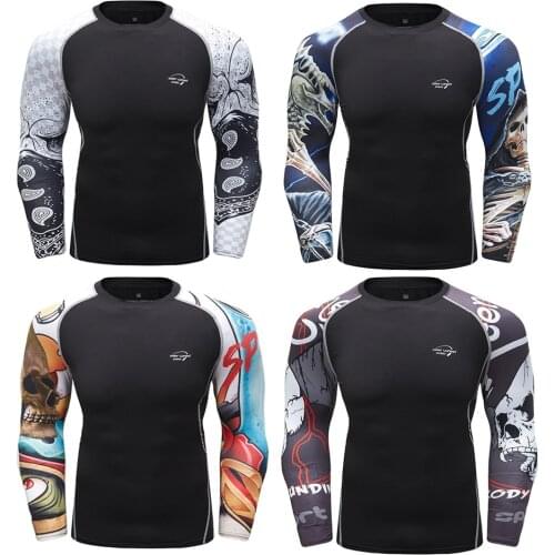 Jiu jitsu dummy t shirt rahshguard for men boxe bjj mma compression shirt muay thai gym breathable kickboxing fight tee clothing