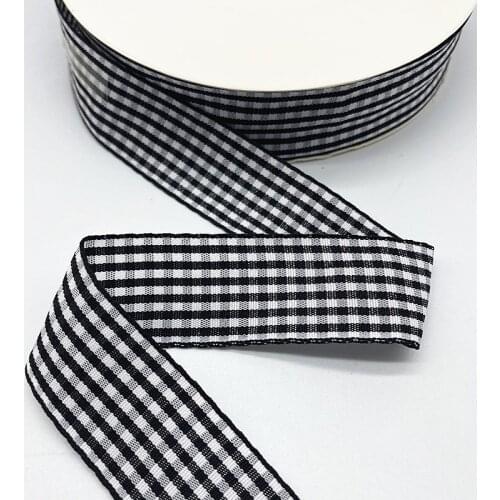 5Yards 10mm--25mm Plaid Cotton Ribbon Wedding Christmas Decoration DIY Sewing Fabric Handmade Bow Ribbon Flower Gift Packaging07