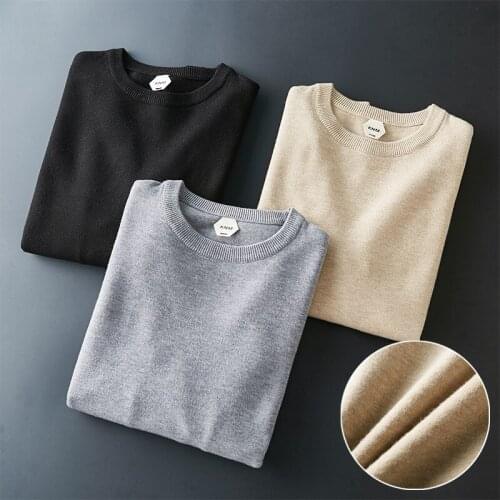 Cashmere cotton sweater men 2020 winter pullover men o-neck Knitted sweaters Solid casual man sweater harajuku sweater men