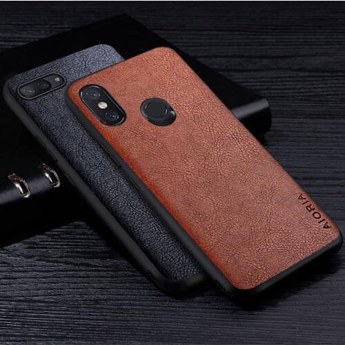Leather Case For Xiaomi Mi 8 Lite Mi 8 SE Luxury Style Retro Litchi PU Material Soft TPU Cover for xiaomi mi 8 lite se case