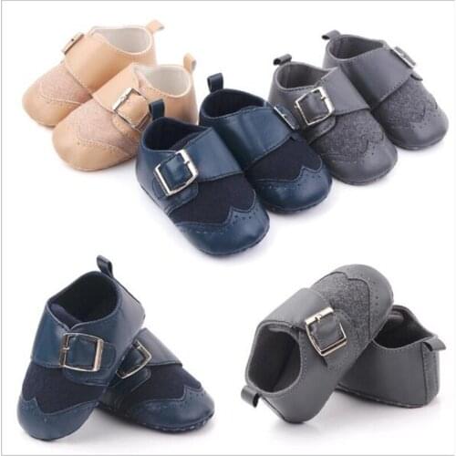 Fashion Baby Casual Shoes Spring Autumn Infants Boys PU First Walkers Anti-slip Newborn Shoes Sneakers