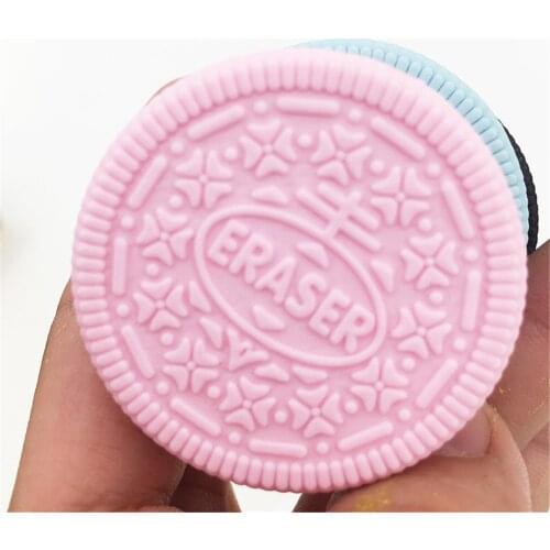 1PC Rubber Erasers Durable Flexible Pencil Eraser Dessert Style Rubber Students Stationery School Supplies For Children Kids