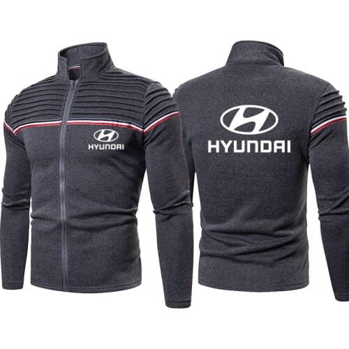 Mens Fashion Jackets Coat Hyundai car logo Print New Mens sportswear zipper Jacket 2021 Autumn mens clothing Casual Streetwear