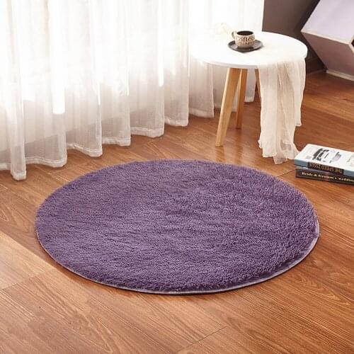 EHOMEBUY Soft Rugs Plush Round Carpet Thicken Children Tatami Mats for Living Room Bedroom Decor Solid Color Comfortable 9 Sizes