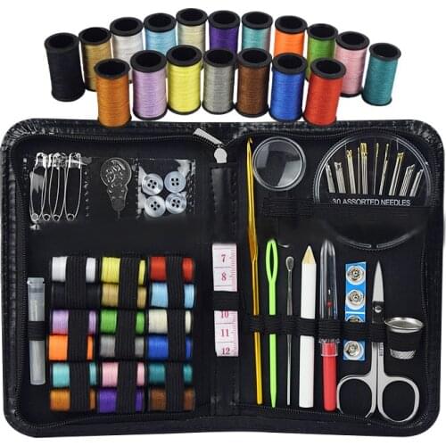 79Pcs/Set Portable Travel Sewing Box Kitting Needles Tools Quilting Thread Stitching Embroidery Craft Sewing Kits Home Organizer