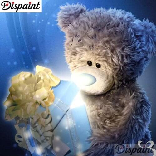 Dispaint Full Square/Round Drill 5D DIY Diamond Painting "Cartoon bear scenery" 3D Embroidery Cross Stitch 5D Home Decor A10204
