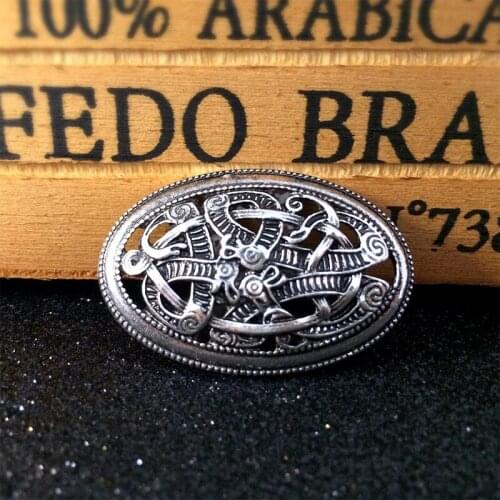 Nordic Vikings Amulet Brooches Sweden National Costume Brooches Viking Brooch Fibula Cloak Pin Shawl Pin Cosplay Accessory