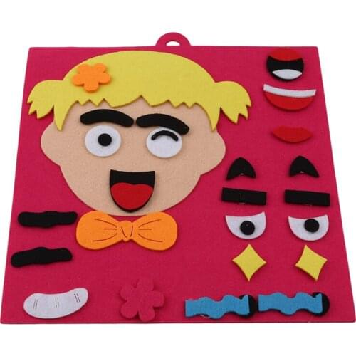 One Set 3D Parents And Kids Five Sense Organs DIY Assembling Puzzles Jigsaw Children Recognition Training Educational Toys