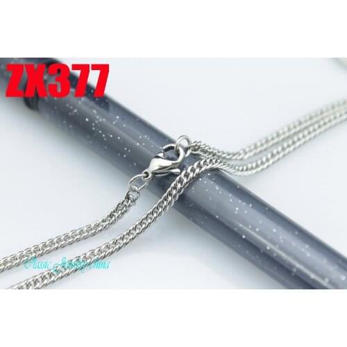 Stainless steel necklace 2.7mm Round wire flat chain Side chain fashion chains 20pcs ZX377
