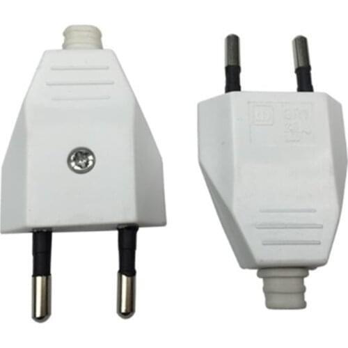 European EU Rewireable Power Plug White Color,1 pcs