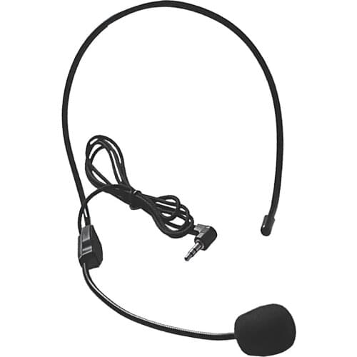 3.5mm Plug. Movable Head Mount Headband with Flexible Microphone Arm