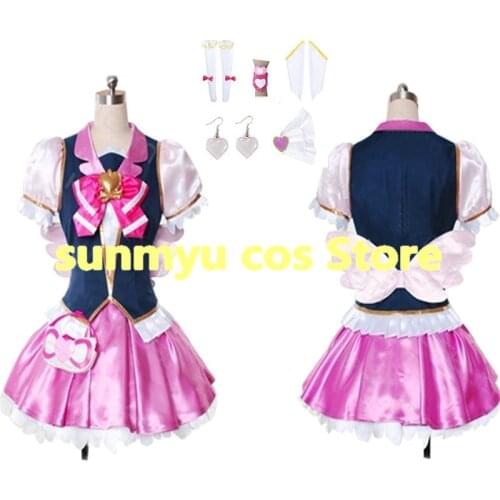 Happiness Charge PreCure!Aino Megumi Cure Lovely DokiDoki! Cosplay Costume Custom Size Halloween