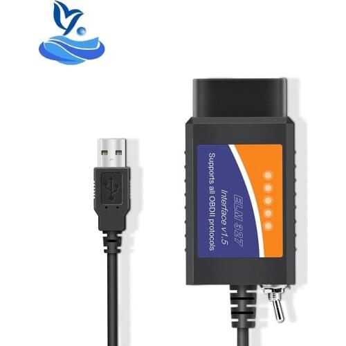 For Ford Forscan ELMconfig Code Reader OBD2 Scanner PIC18F25K80 Car Diagnostic Tool HS CAN MS CAN USB ELM327 V1.5 With Switch