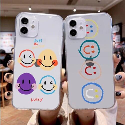 Cute smileys Silicone phone case For iphone 12 11 Pro MAX 5 6 7 8 9 10 X XS XR XSMAX Plus SE 2020 Back Cover Shell