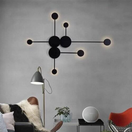 Nordic designer wall light led America Vintage decorative wall sconce fixture white black luminaire applique wandleuchte