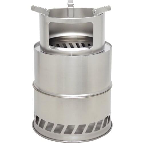 Large Size Camping Wood Stove Split Portable Gas Stainless Steel Gas Firewood Burners Backpacking Stove