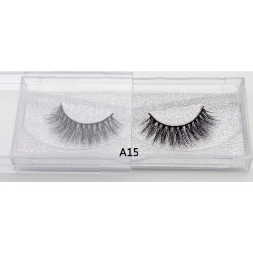 Visofree False eye lashes handmade natural make up False eyelashes glitter packing 1 pair box lightweigh sexy 3D Mink Lashes A15