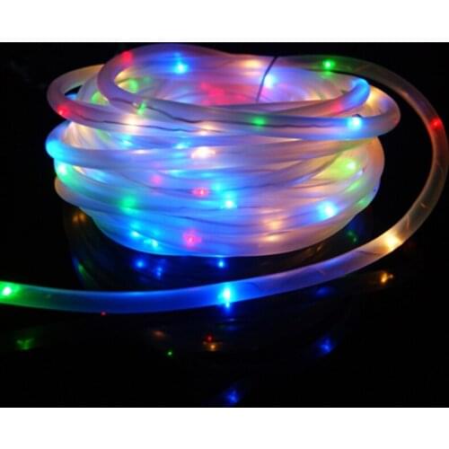 4 Colours Waterproof 7M 50 LED Solar Rope Tube Led String Light Strip Fairy Lighting Outdoor Garden Xmas Party Decoration Lights