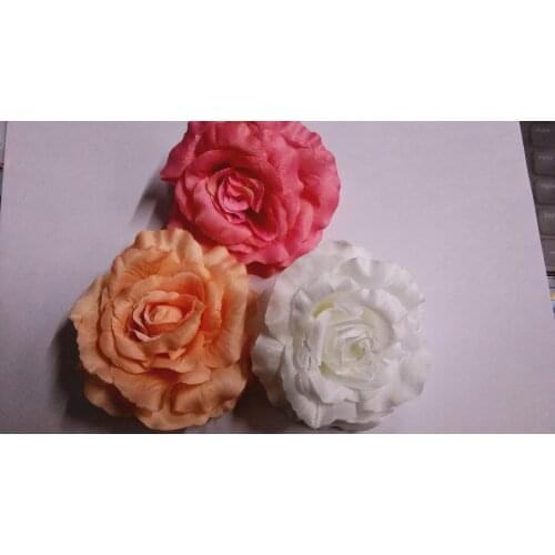 High quality 9CM rose flowers artificial flowers head brooch festival home wedding decoration silk flower