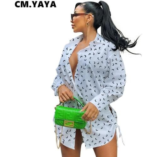 Lemon Gina Women Dress Print Loose Straight Shirring Mini Dresses Female Fashion Sexy Night Club Vestidos Casualwear Autumn