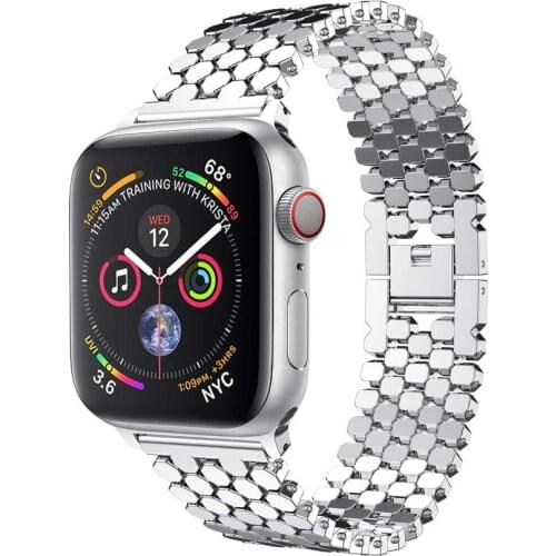 Link bracelet for apple watch band 44mm 40mm 42mm 38mm iwatch strap series 5/4/3/2/1 luxury metal watchband accessories+tool