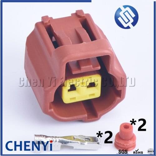 1 set Brown 2pin car waterproof auto connectors(lower slot) 1.8 female 178390-3/ 178392-6/ 178390-2