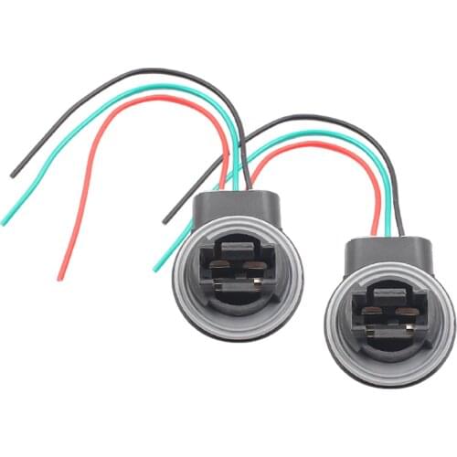2Pcs 3157B Wiring Harness outlet for Car LED Bulbs Turn Signal Brake Light light lamp Wiring Harness adapter