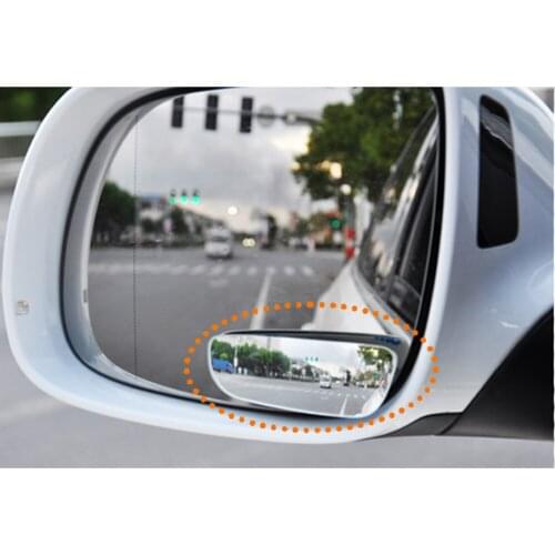 2pcs Car Mirror 360 Degree Wide Angle Convex Blind Spot Mirror Parking Auto Motorcycle Rear View Adjustable Mirror Accessories