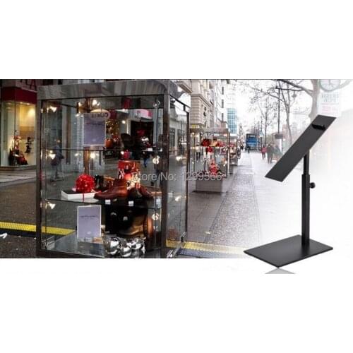 2pcs Hot sale black color top grade Metal stainless Steel Adjustable shoe show holder Shoes display stand rack free shipping
