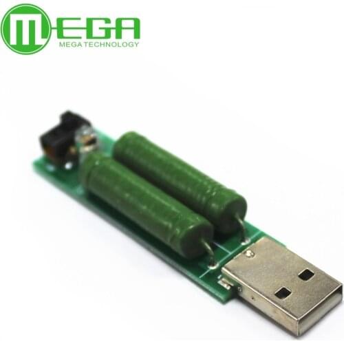 20PCS USB mini discharge load resistor 2A/1A With switch 1A Green led, 2A Red led