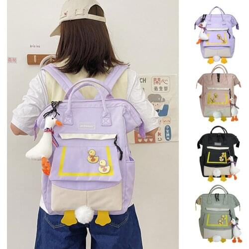 2021 Preppy Purple Backpack Women Waterproof Candy Colors Backpacks Fancy High School Bags for Teenage Girl Cute Travel Rucksack
