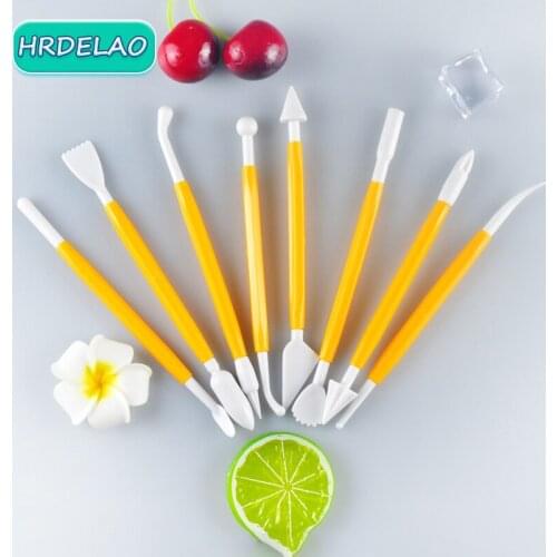 8pcs Plastic Clay Sculpting Set Play Dough Tools Set Accessories Plasticine Polymer Modeling Cutter Educational toy for Children