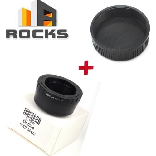 M42-M4/3 Lens Adapter Suit For M42 Mount Lens to Suit for Micro Four Thirds 4/3 Camera+M42 42mm Screw Lens Rear back Cover Cap