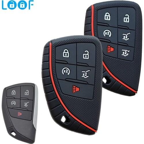 Car Products Key FOB Remote Protect Skin Coat Cover Case Stickers for Chevrolet Corvette Suburban Tahoe 2021 Keyless 6 Buttons