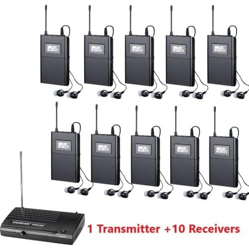 Takstar WPM-200/WPM200 wireless monitor system In-Ear stereo wireless headset stage monitor system 1 Transmitter+10 Receivers