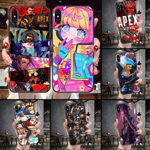Apex Legends Game Phone Case For iphone 5 5S SE 2 6 6S 7 8 11 12 Mini Plus X XS XR Pro Max black pretty Etui art waterproof 3D