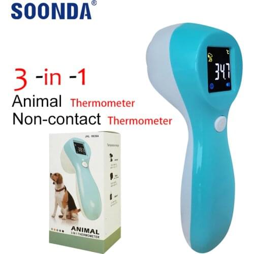 3-in-1 Digital Thermometer for Animals,Cattle,Sheep,Horses,Dogs,Cats Non-Contact Laser Infrared Thermometer Pet Temperature Gun