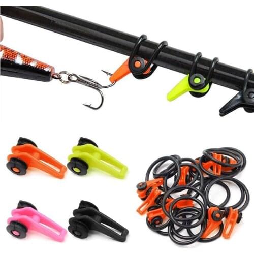 10Pcs/Pack Plastic Fishing Hook Keeper For Fishing Rod Pole Fishing Lures Bait Safety Holder Fishing Tackle Tool Bait Casting