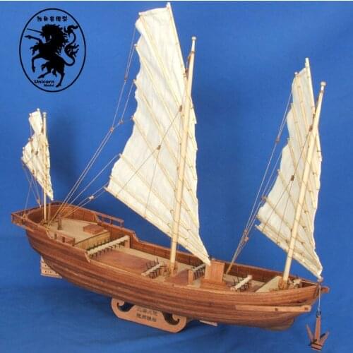 Ancient chinese fishing boat scale 1/62 ancient sailing boat wood ship model kit