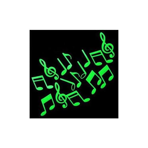 Delicate Musical Note Stickers Glow In The Dark Stars Stickers Kids Bedroom Room Home Wall Decor