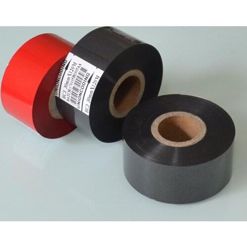 Red color Width 25mm length 100m hot stamp coder foil for the industry of food and pharmacy