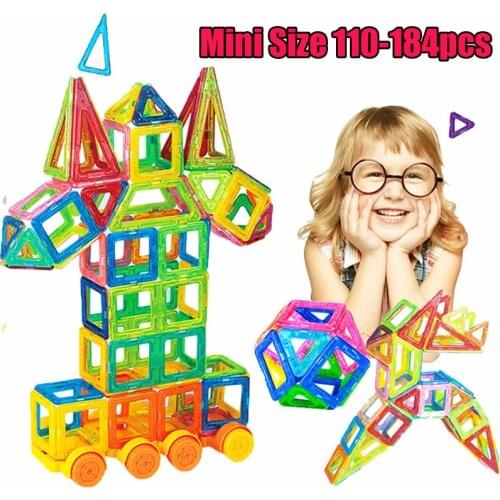Mini Size Magnetic Building Blocks Contruction Set Model & Building Toys Magnetic Designer Educational Toys For Kids Gifts