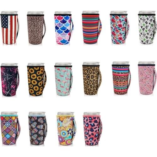 Reusable Iced Coffee Cup Sleeve Neoprene Insulated Sleeves Cup Cover Holder Idea for 20oz Tumbler Cup